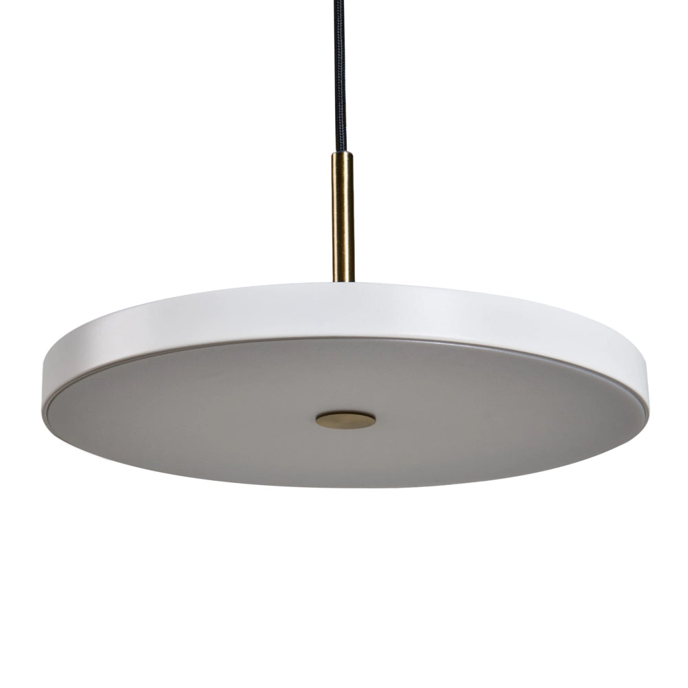 Lampadario a LED in acciaio bianco, stile moderno, per ufficio e sala da pranzo