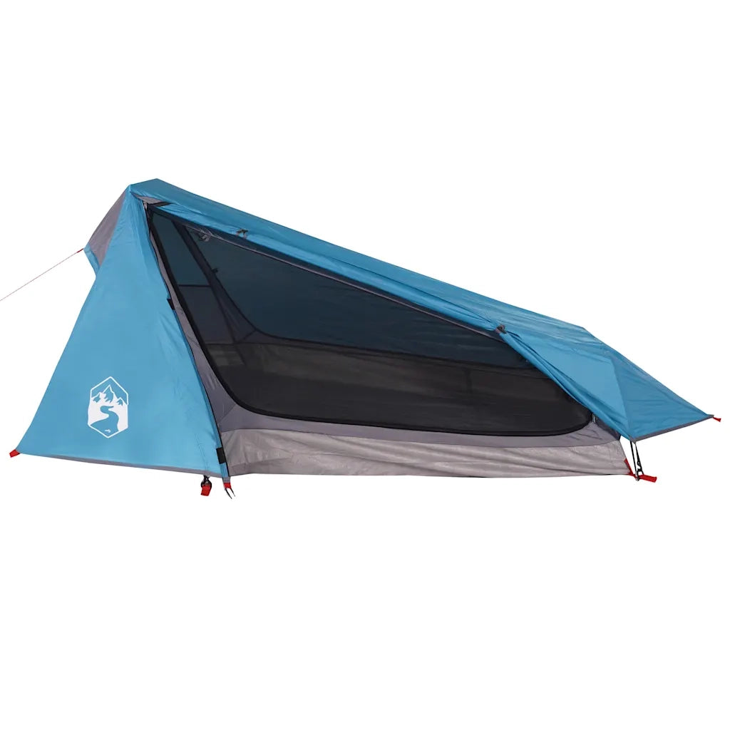 Tenda da Campeggio a Tunnel per 1 Persona-Tenda per Escursionismo Blu Impermeabile