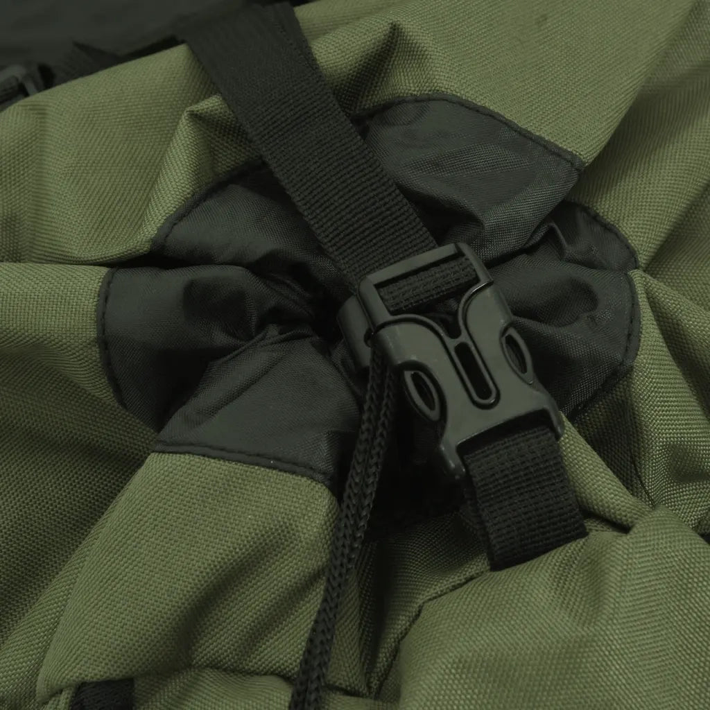 Zaino da Trekking Verde Militare 60 L in Tessuto Oxford