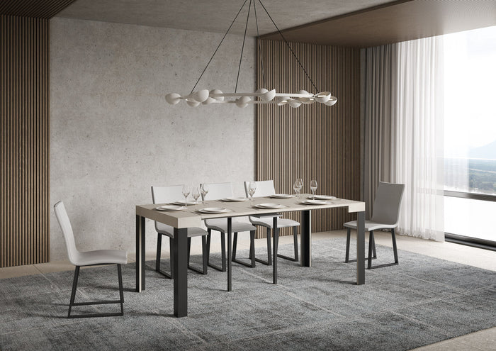 Consolle Allungabile 90-300x40x77 cm Linea Cashmere Telaio Antracite