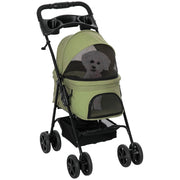 Carrello per Cani Pieghevole ¨C zephmum ¨C Khaki 67x45x96 cm