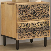 Comodino 40x33x46 cm in Legno Massello di Mango  cod mxl 88234