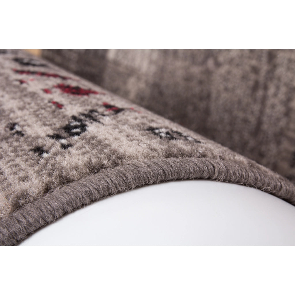 Tappeto moderno Funky 2029 grigio a pelo corto