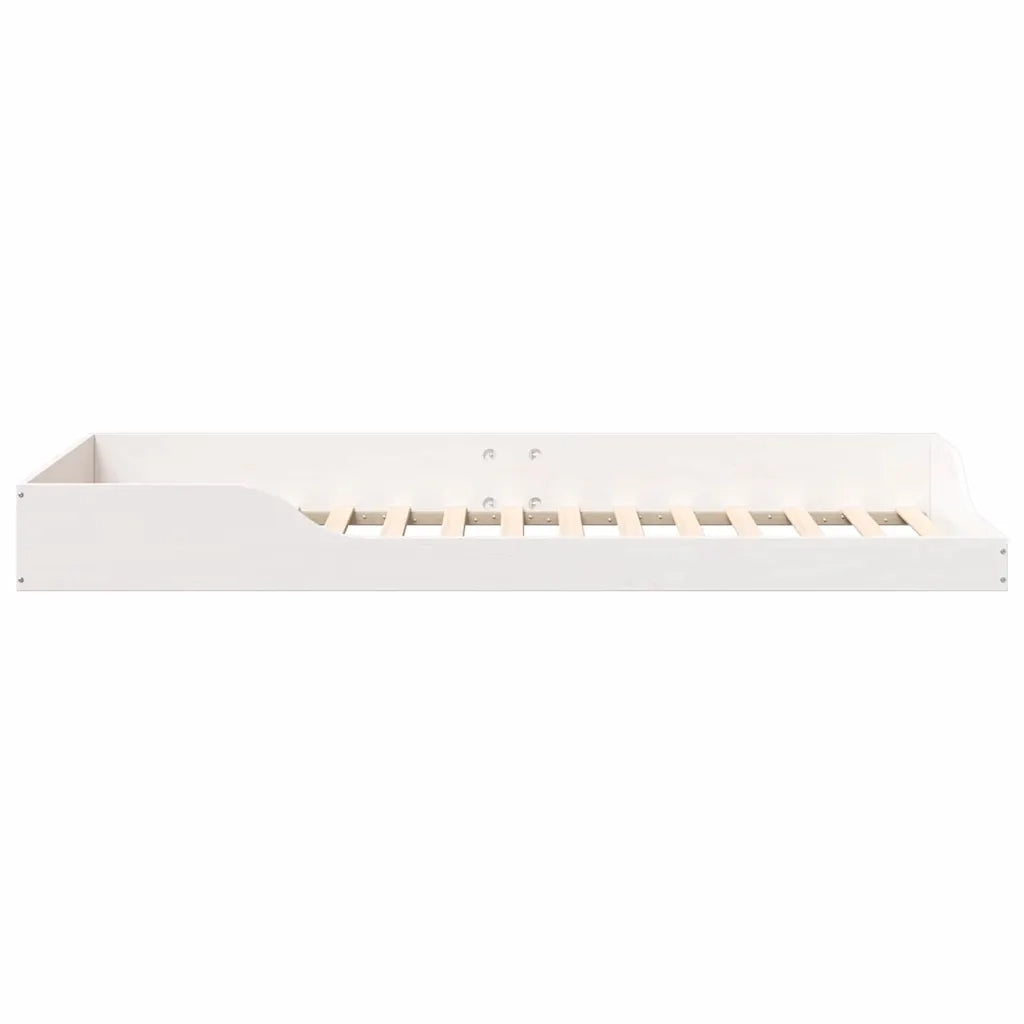 Struttura del letto Bianco 100 x 220 cm Pino massello 873416