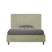 BS COM Letto una piazza e mezza contenitore imbottito 120x210 microfibra tè verde