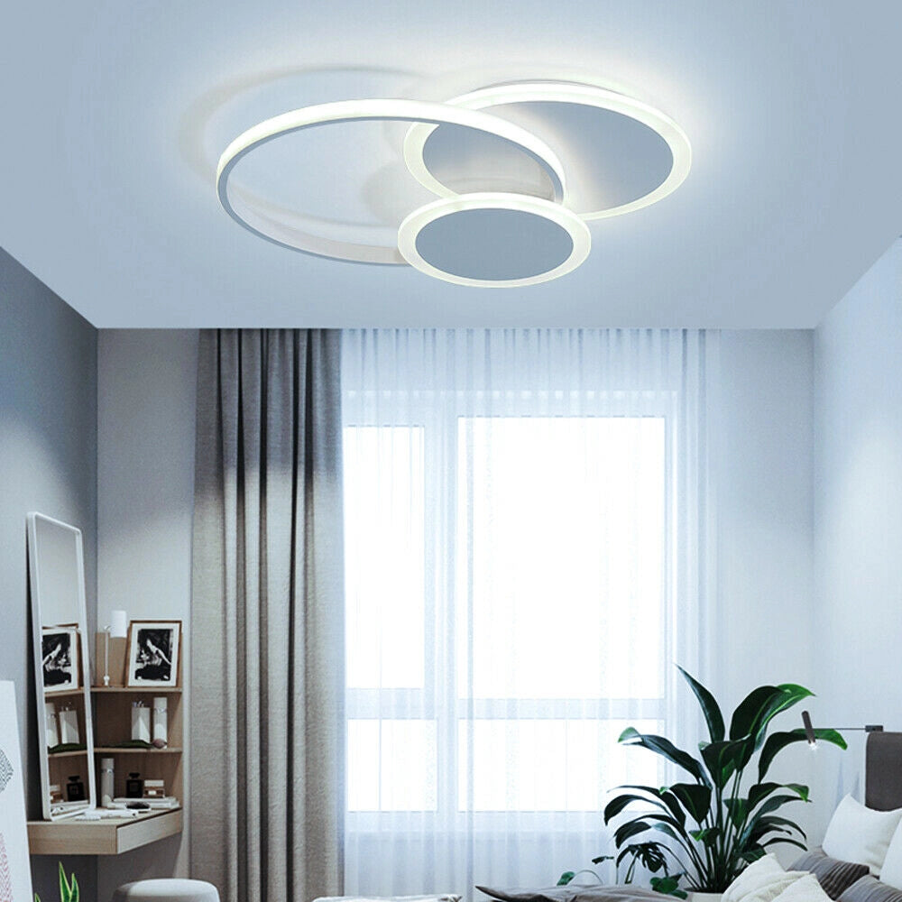 LAMPADARIO MODERNO LED PER CAMERA DA LETTO SOGGIORNO PLAFONIERA DA SOFFITTO 37W LUCE FREDDA 6500K