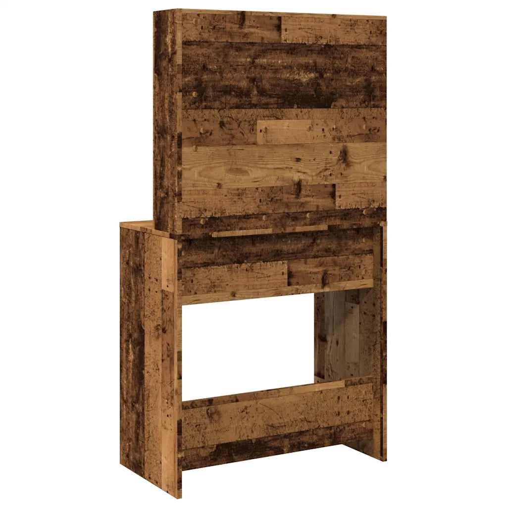 Toeletta con LED Legno Antico 74,5x40x141 cm 857021