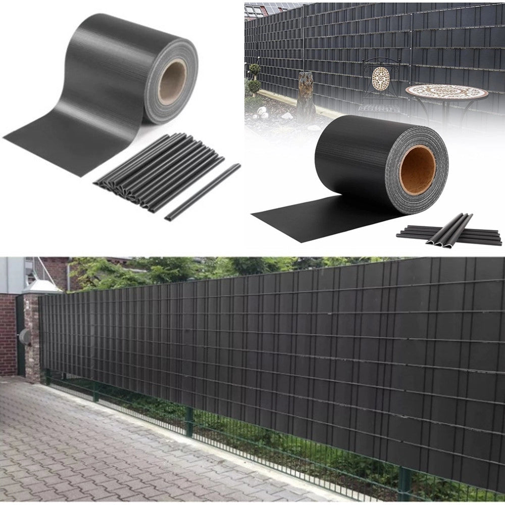 Trade Shop - Frangivista Rotolo Grigio Pvc Per Balconi Ringhiere Recinzioni Protezione 19cmx35mt 77585 -