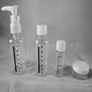 Trade Shop - Set 4 Contenitori Con Sacchetto Check In Aereo Viaggio Creme Liquidi Travel -