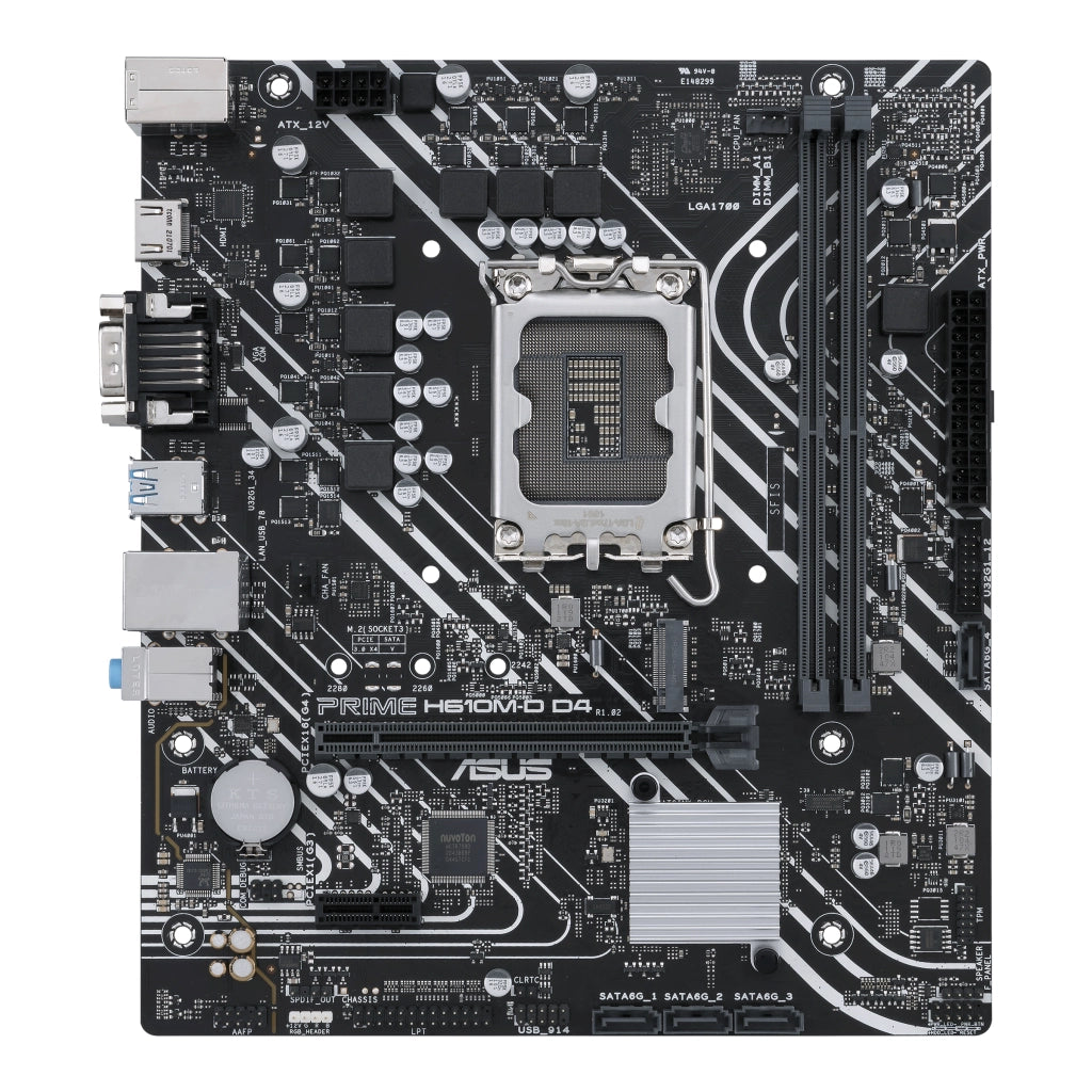 Asus prime h610m-d d4 intel h610 lga 1700 micro atx - 90MB1A00-M0EAY0