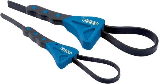 Kit di rimozione di coperchi con maniglia di gomma e chiave a morsa per oliofiltro - Strumenti per rimuovere coperchi di motori - Blu.
