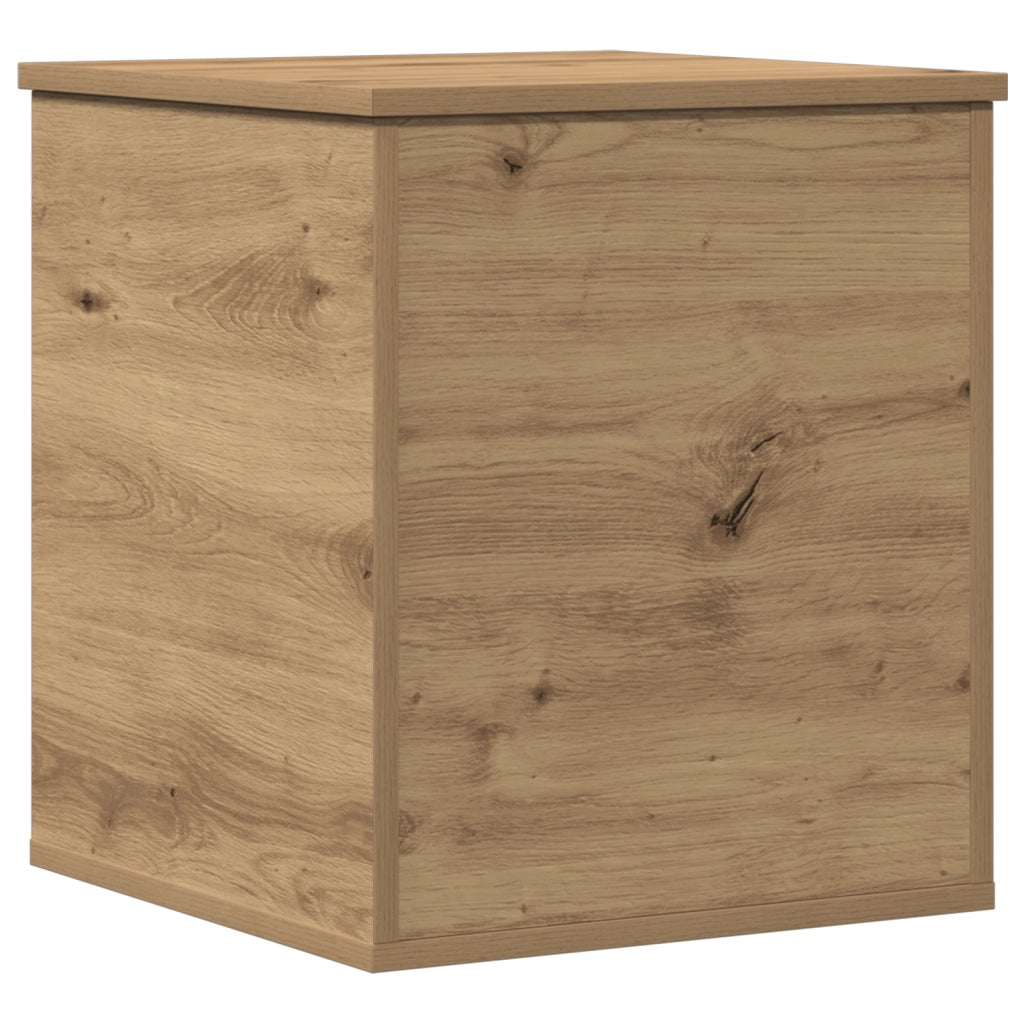 Scatola di Stoccaggio  in Rovere Fatta a Mano 40x42x46 cm in Legno Ingegnerizzato