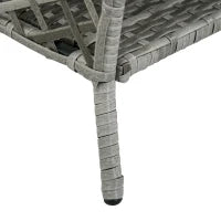 Mobili da Giardino Set 2 Pz in Rattan Chaise Longue e Tavolino da Caffè