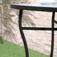 Set da Giardino 3 Pezzi, Tavolino e 2 Sedie Pieghevoli con Mosaico, Blu