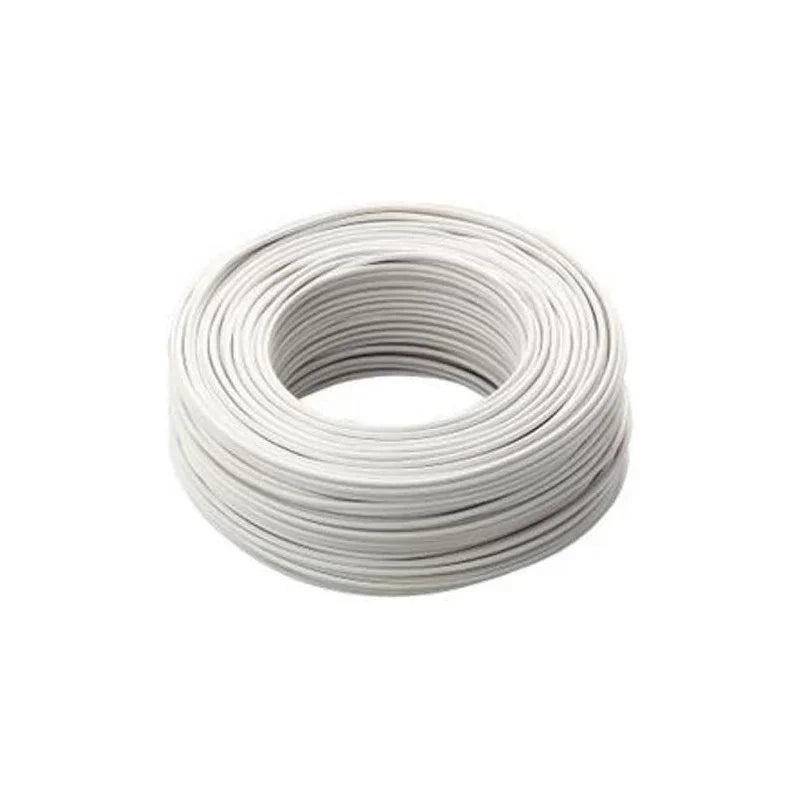 Cavo elettrico cordina unipolare bianco antifiamma FS17 1 x 1,5 mm matassa 100 m
