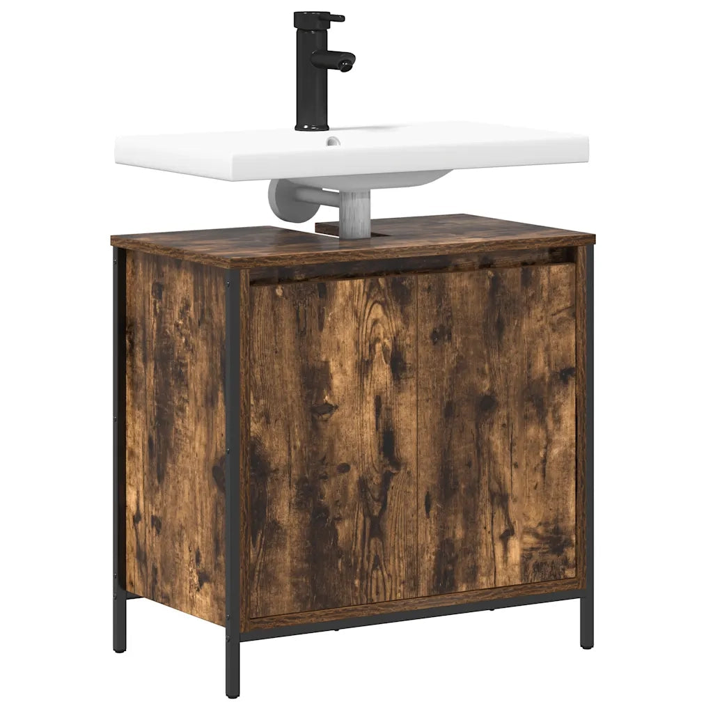 Mobile Lavabo da Bagno Rovere Fumo 60x34,5x60 cm 861894