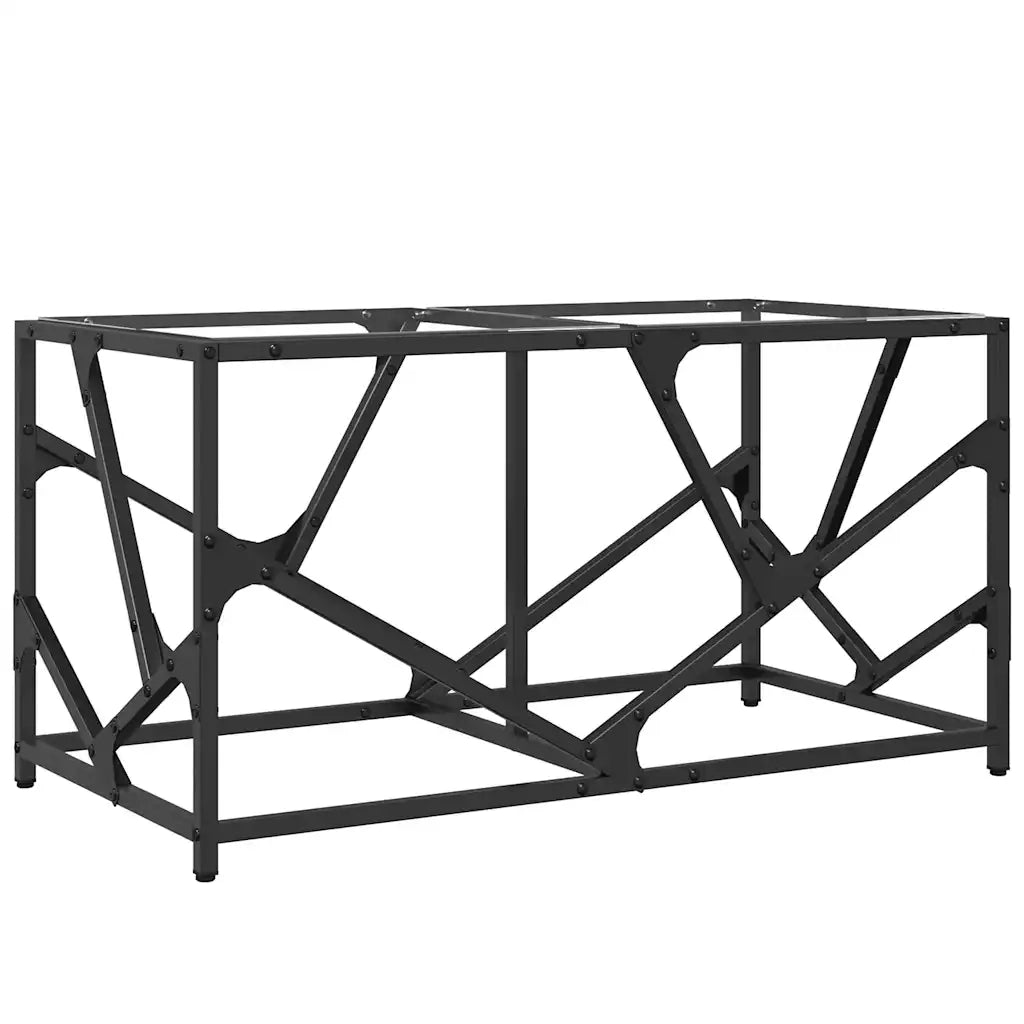 Tavolini con Piano Vetro Trasparente 2 pz 78,5x40x41 cm Acciaio