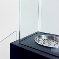 Camino a Bioetanolo da Pavimento 20x20x70 cm per Esterno Capri 70 Nero