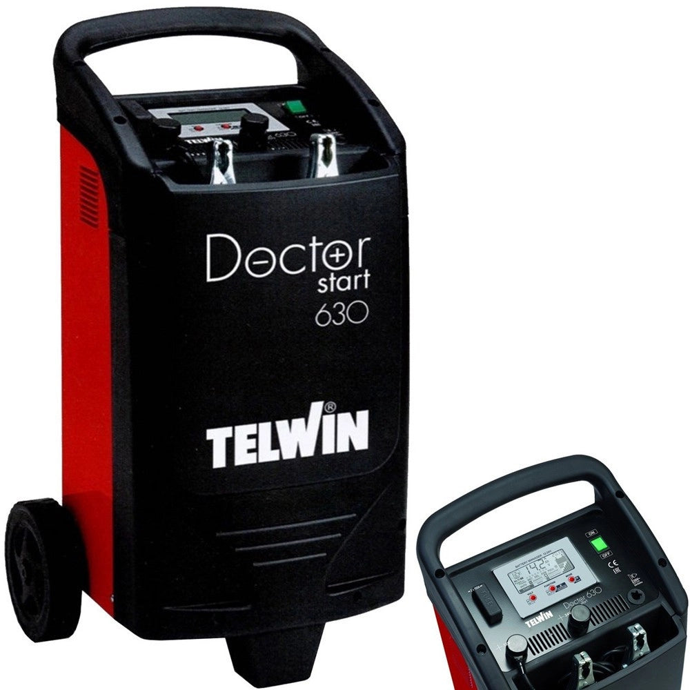 Trade Shop - Telwin Doctor Start 630 230v 12/24v Caricabatterie Avviatore Tester Elettronico -