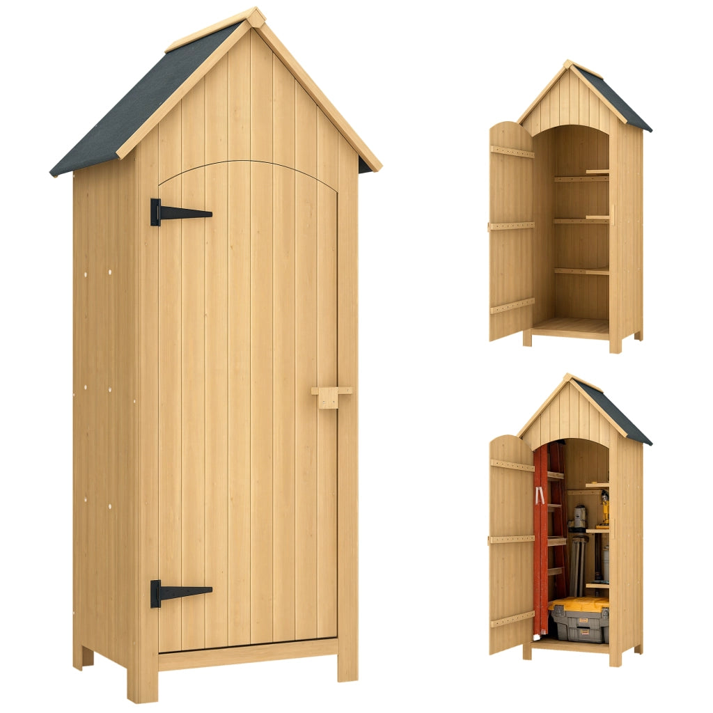 Casetta da Giardino in Legno ¨C Zephmum ¨C Antracite 77.5x54.2x179.5cm
