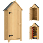 Casetta da Giardino in Legno ¨C Zephmum ¨C Antracite 77.5x54.2x179.5cm