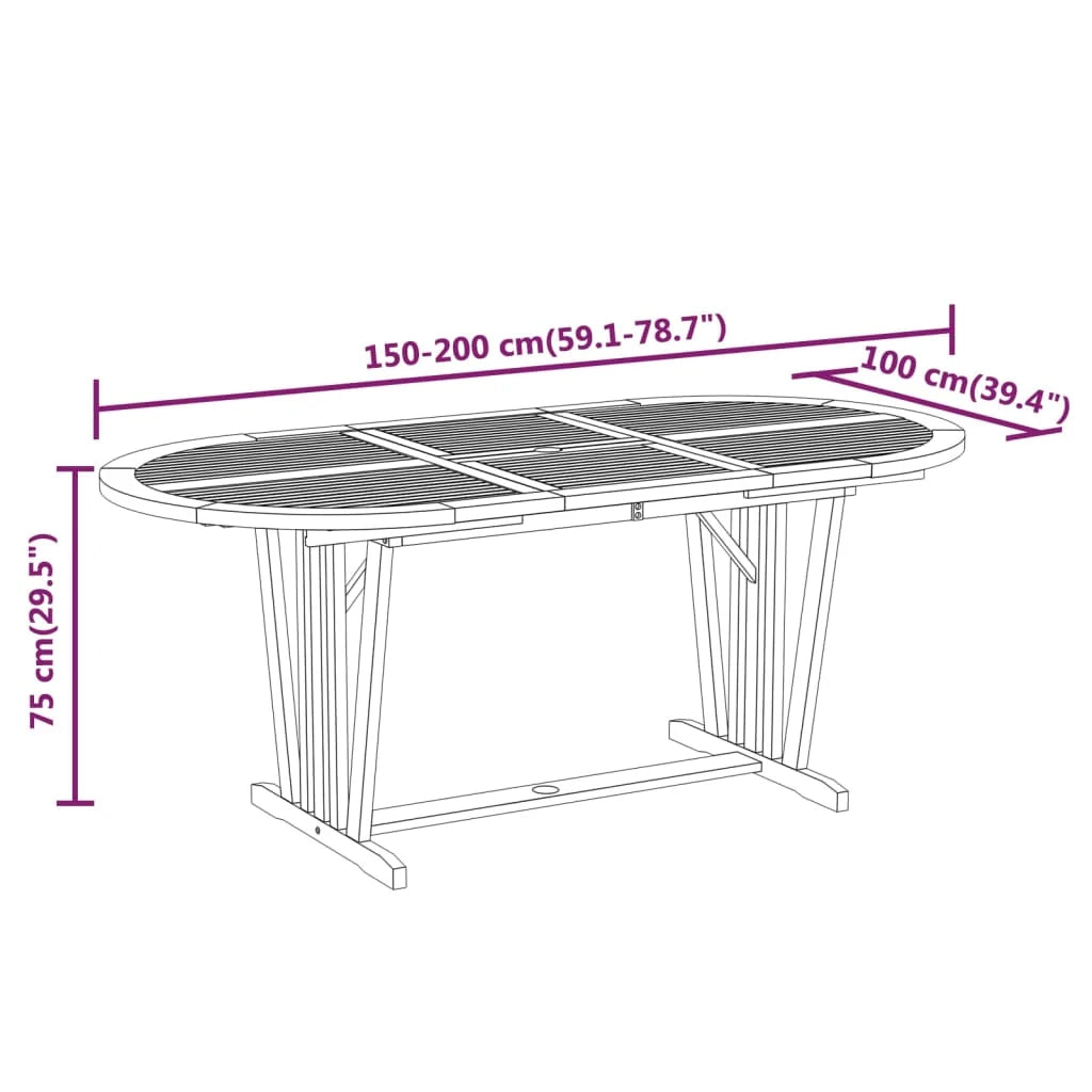 Set da pranzo da esterno 5 pezzi mobili da giardino legno massello di eucalipto 02_0014287
