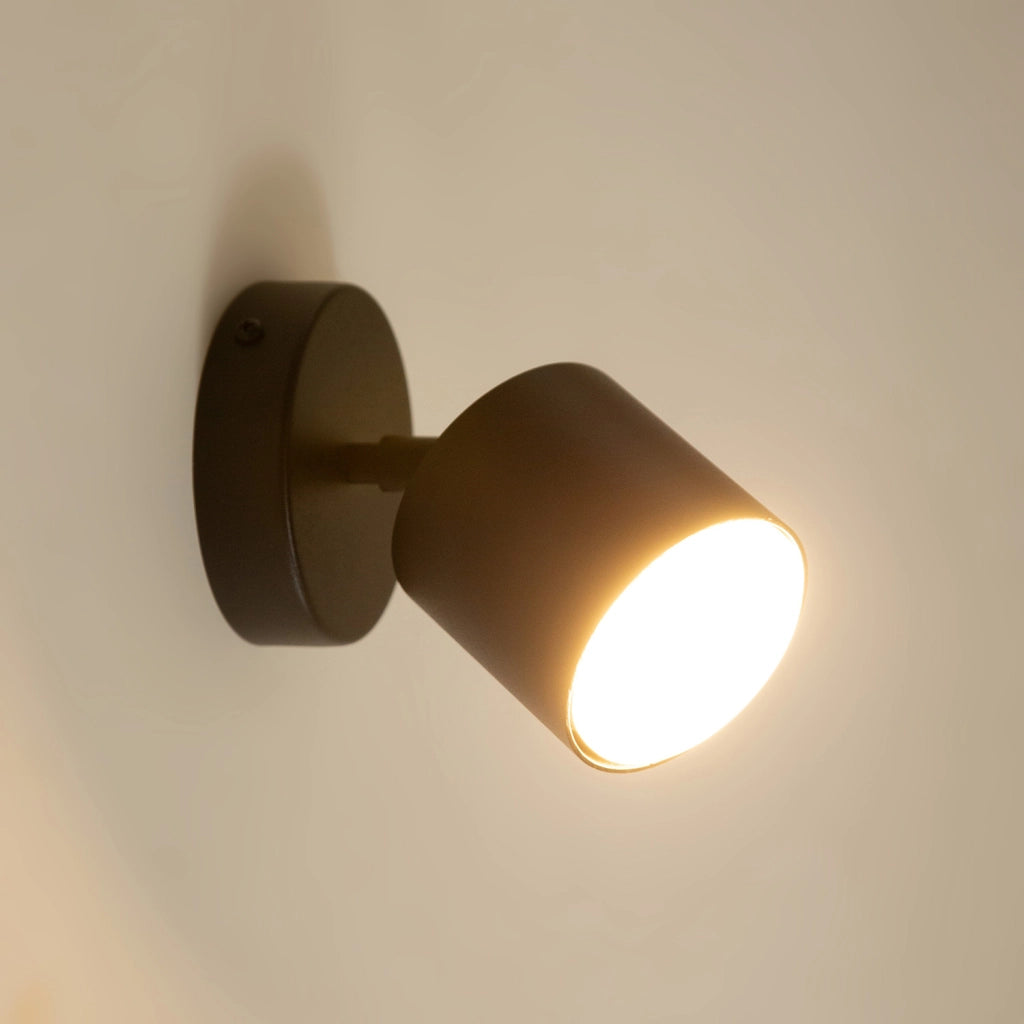 Applique MILA tonda nera spot orientabile GX53 12W Sigma