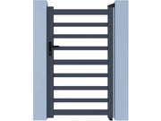 Cancello in alluminio forato "Marius" - 100 x 180 cm - Grigio