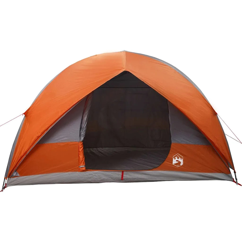Tenda tunnel-Tenda da campeggio Grigio e arancione 500 x 348 x 200 cm taffet¨¤