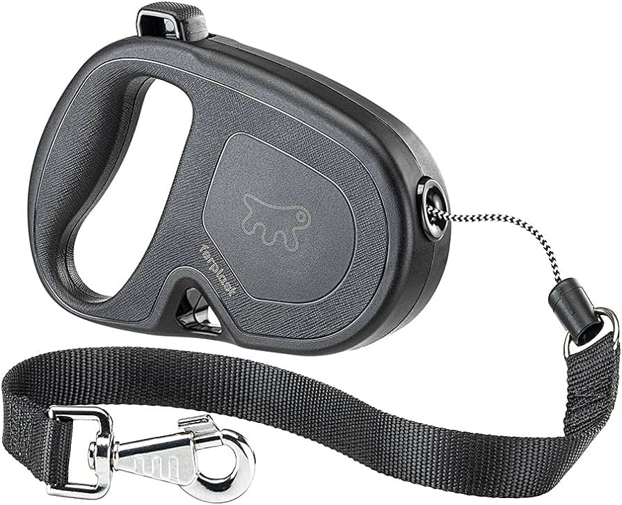 GUINZAGLIO PER CANI 'FLIPPY ONE' 5 mt, Per cani fino a 20 Kg - Col. Nero