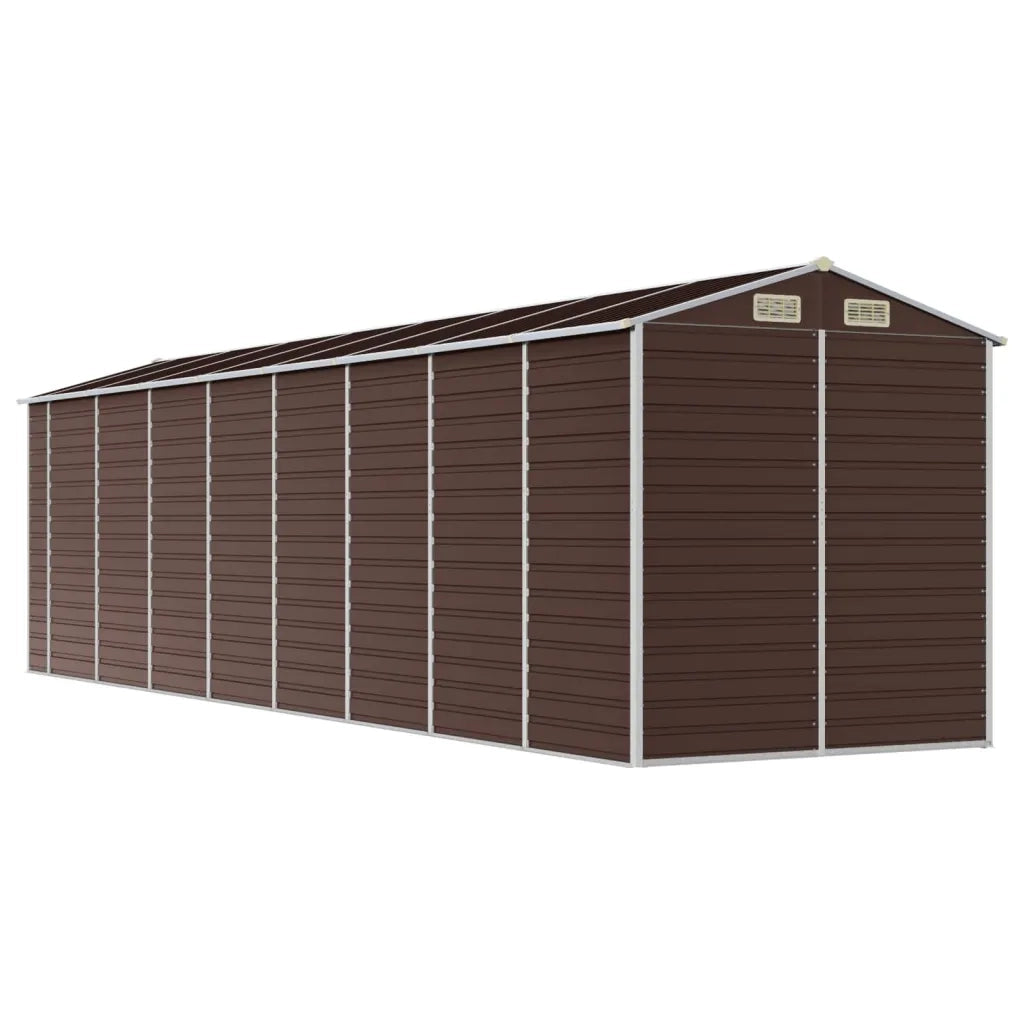 Capanno da Giardino Marrone 191x725x198 cm in Acciaio Zincato 3188271