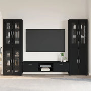 Set mobile TV con cassetto FLORIN 3 pcs Nero Legno multistrato 3398005