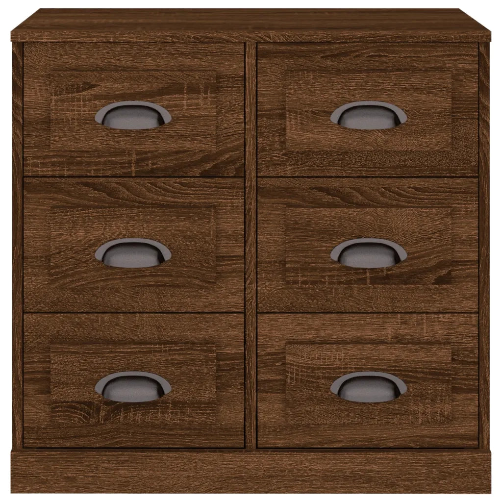 Credenza Rovere Marrone 70x35,5x67,5 cm in Legno Multistrato 816439
