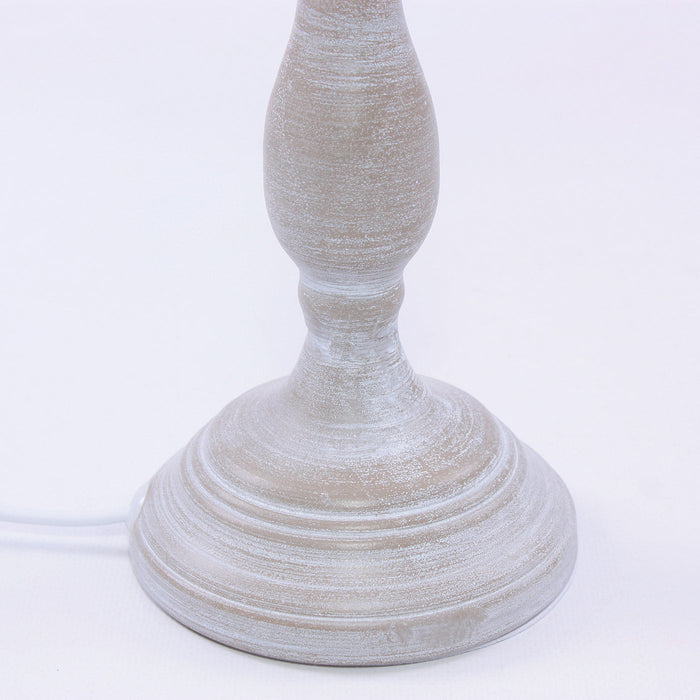 Lampada da Tavolo Ø20xH35 cm in MDF Design Classico Grigio