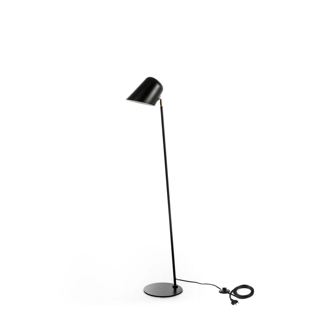 Electra - Lampada da terra in metallo nero