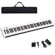 Pianoforte digitale a 88 tasti per principianti 127 x 21,5 x 6,5 cm suono stereo atmosfera accogliente ABS bianco 20_0013112
