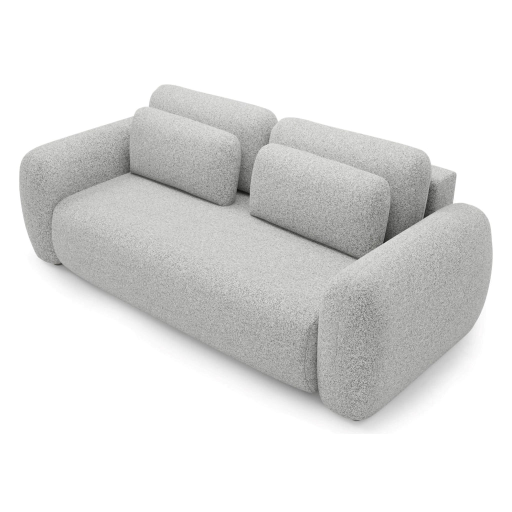 Sessame, Divano Letto 3 Posti Contenitore, 266x121 cm Grigio Chiaro
