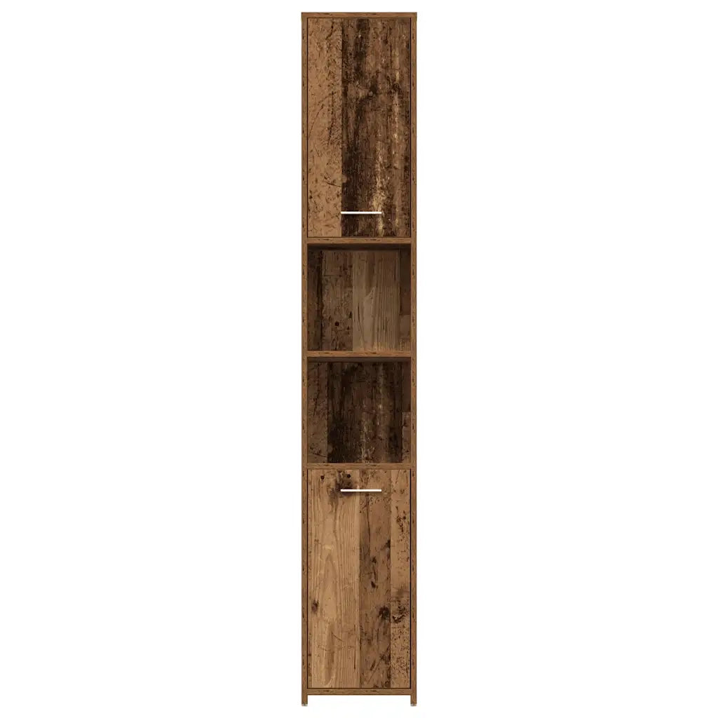 Set Mobili da Bagno | Armadio da bagno 4 pz Legno Antico in Legno Multistrato