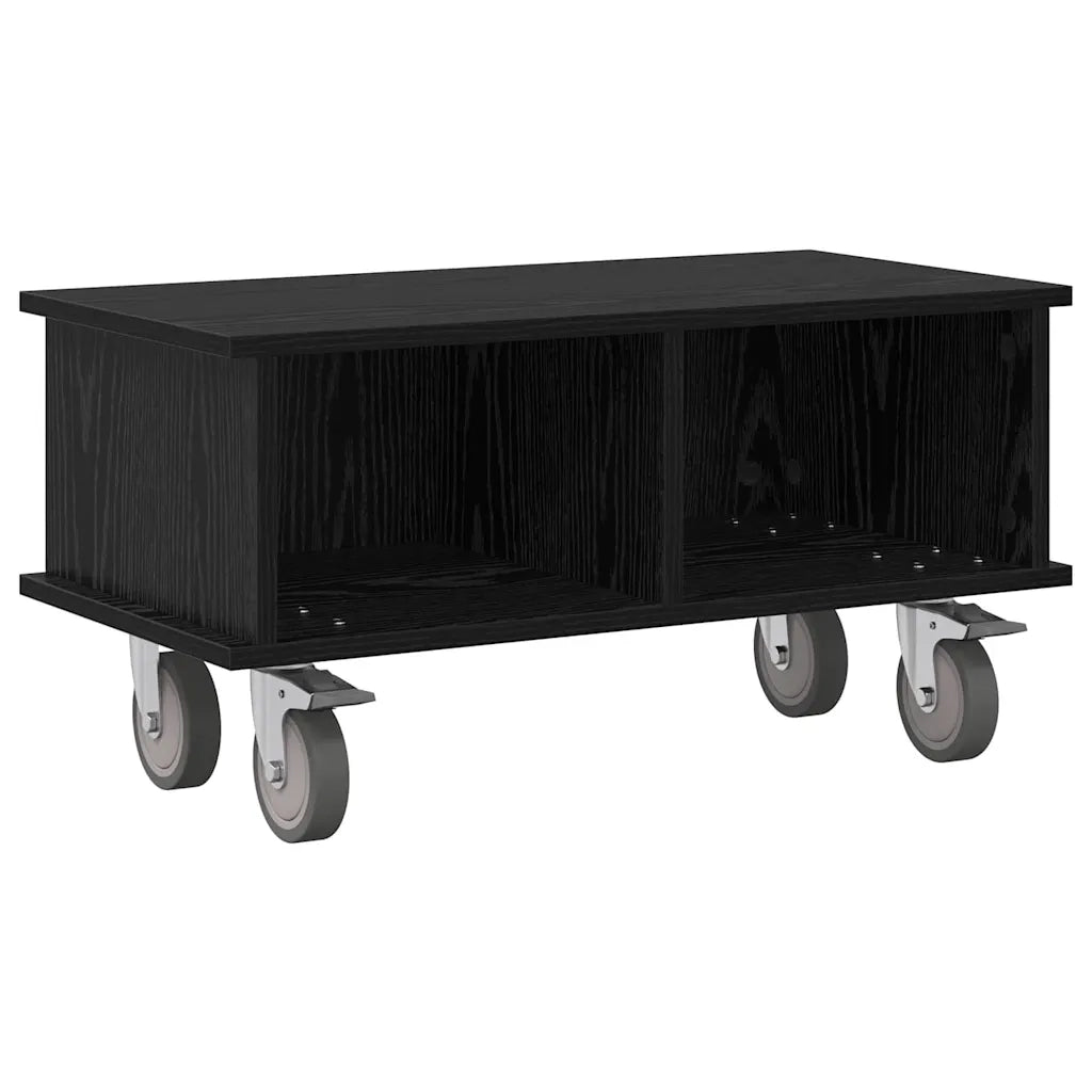 Supporto TV Rovere Nero 68,5 x 35 x 35 cm Legno multistrato