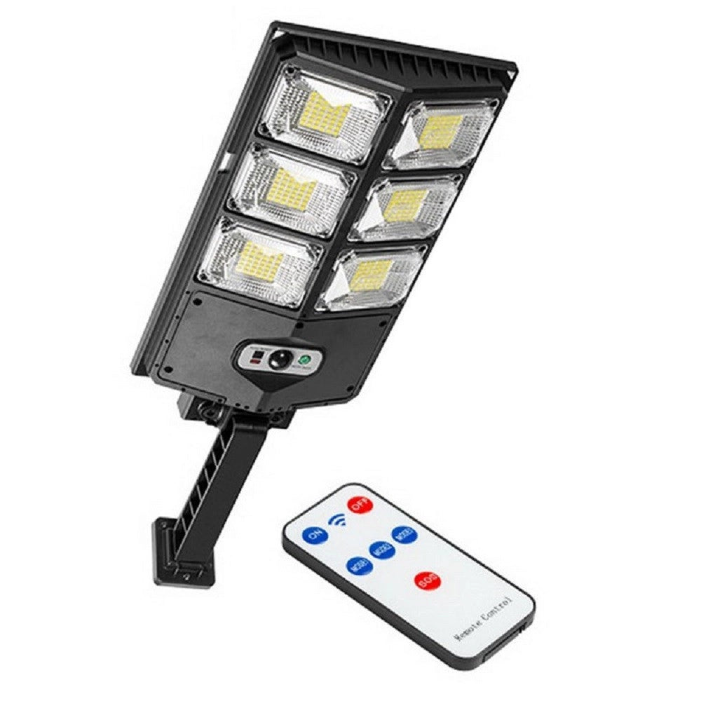 Trade Shop - Lampada Solare Led Impermeabile Giardino Cortile Sensore Movimento Telecomando -
