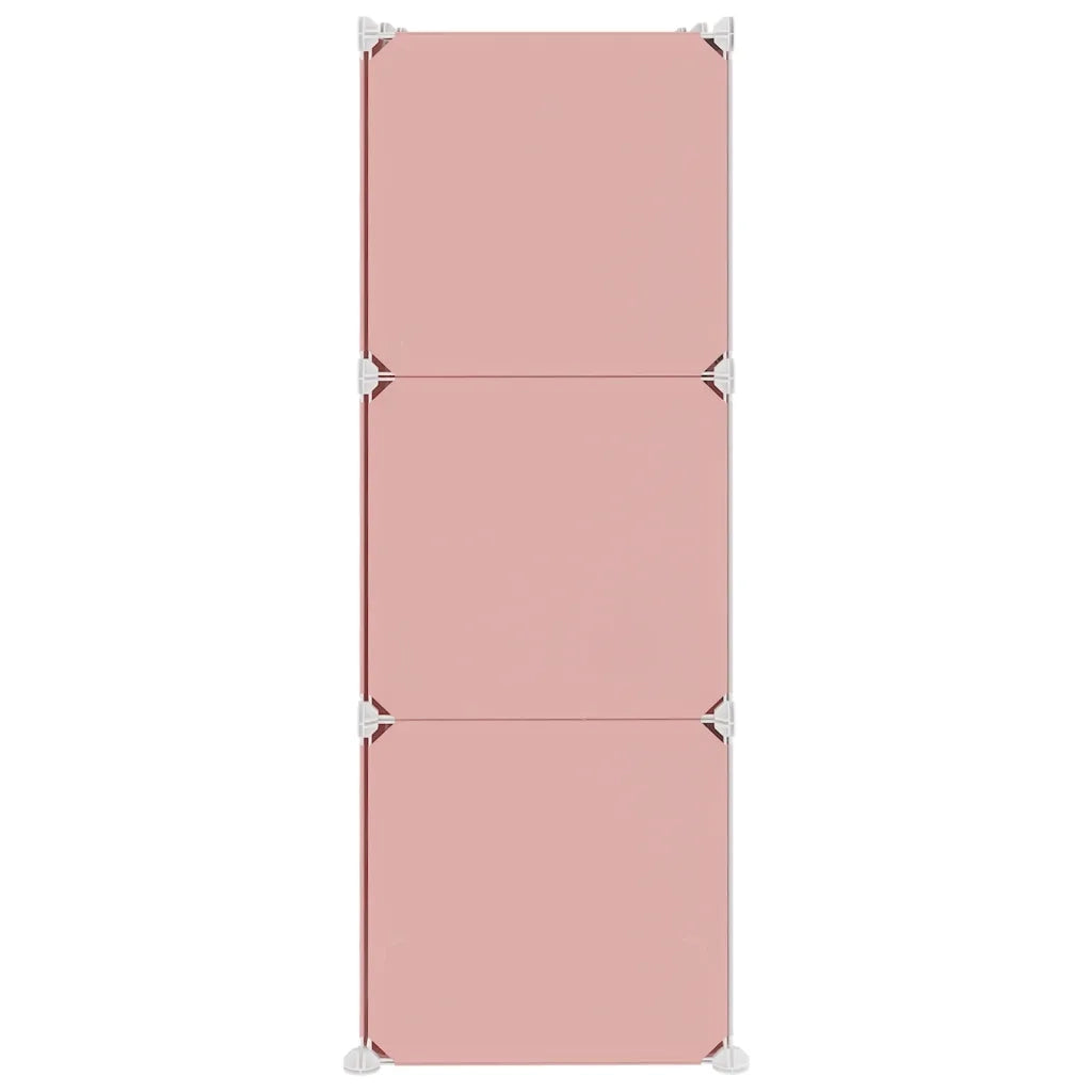Scaffale Portaoggetti per Bambini con 6 Cubi Rosa in PP 340578