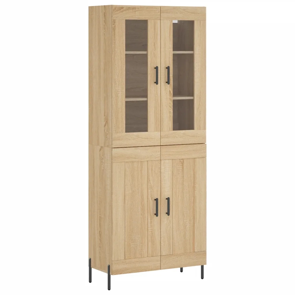 Credenza Rovere Sonoma 69,5x34x180 cm in Legno Multistrato 3198348