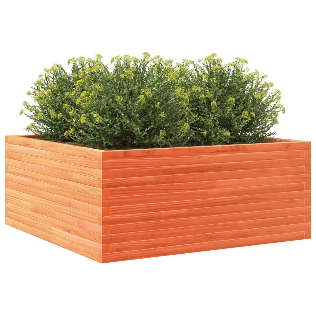 Fioriera Giardino Marrone Cera 110x110x46cm Legno Massello Pino 3282436
