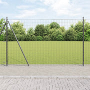 Euro Fence con 7 Posti Flangiati 1.6x10 m Acciaio Galvanizzato