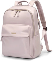 Borsa da laptop elegante per donne, lavoro, università e viaggi, borsa multifunzionale, zaino da scuola, adatto per laptop 15 pollici (Rosa)
