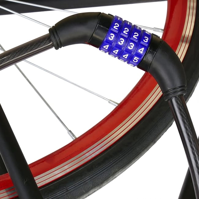Lucchetto Bicicletta Cavo Acciaio 12x800 mm Combinazione Cambiabile | 65346