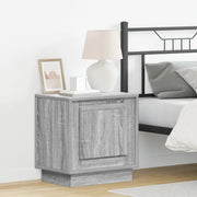 Comodini con Luci LED 2 pz Grigio Sonoma 44x34,5x45 cm
