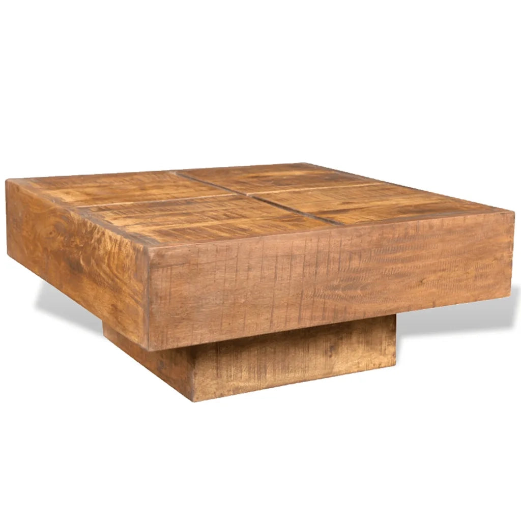 Tavolino da CaffÃ¨ Marrone Quadrato in Legno Massello di Mango  cod mxl 20543