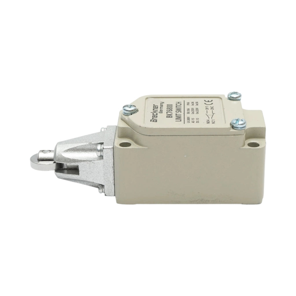 Interruttore di fine corsa con rullo orizzontale – 380V / 1NO + 1NC / IP66 Breckner Germany