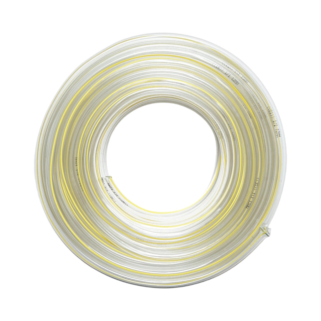 Tubo da giardino in PVC trasparente 1/2 pollice (12 mm), PN 1,5 bar, 50 m/rotolo